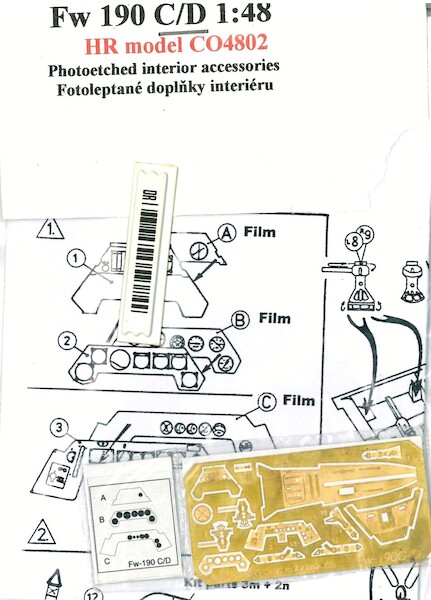 Focke Wulf FW190C/D Photoetced interior accessories  co4802