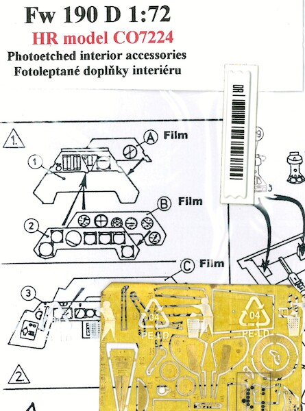 Focke Wulf FW190C/D Photoetched interior accessories co7224