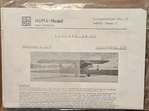 Dornier Do27 *(Versies A,B,Q.)  2510