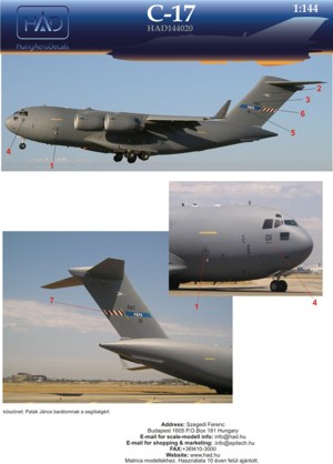 Boeing C17 Globemaster III (Hungarian Air Force "PAPA") HAD144020