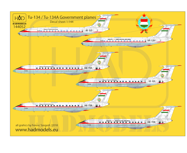 Tupolev Tu134/Tu134A (Hungarian Government)  HAD144052