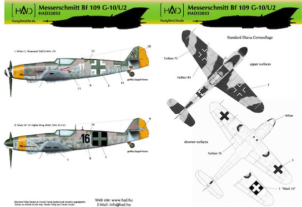 Messerschmitt Bf 109 G-10/U2 (Hungarian AF)  HAD32033