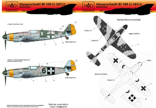 Messerschmitt Bf 109 G-10/U2 (Hungarian AF)  HAD32034