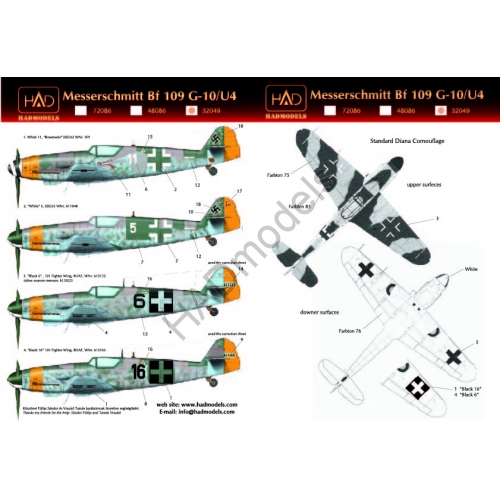 Messerschmitt BF109G-10/U-4 (Hungarian AF, Luftwaffe) HAD32049