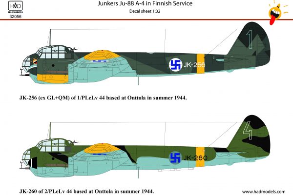 Junkers ju88A-4 in Finnish Service  HAD32056