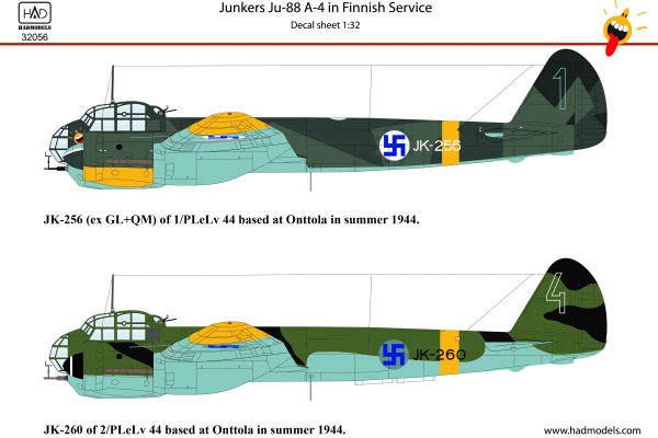 Junkers ju88A-4 in Finnish Service HAD32056