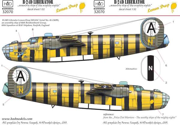 B24D Liberator  "Lemon drop" Assembly ship of the Mighty Eight  HAD32070