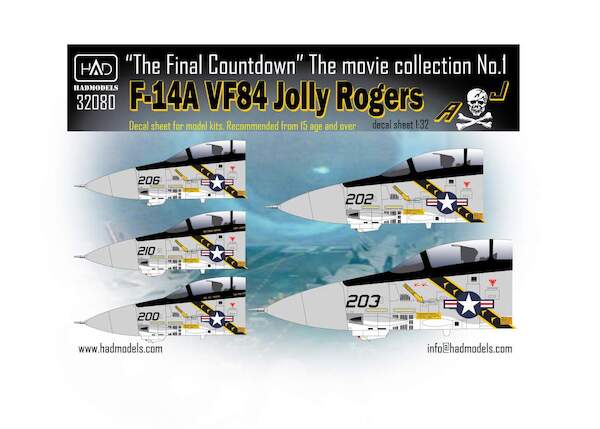 Grumman F14A Jolly Rogers "The final countdown" collection HAD32080