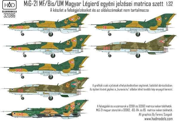 Mikoyan MiG-21 MF/UM Hungarian Air Force insignias  HAD32086