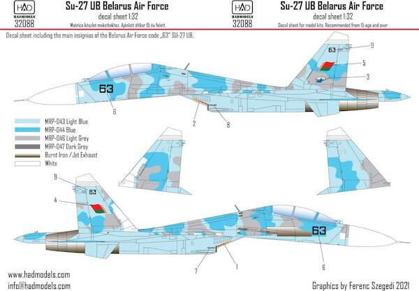 Sukhoi Su27UB (Belarus AF "63")  HAD32088