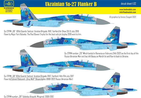 Sukhoi Su27P1M Flanker B (Ukrainian AF) HAD32092