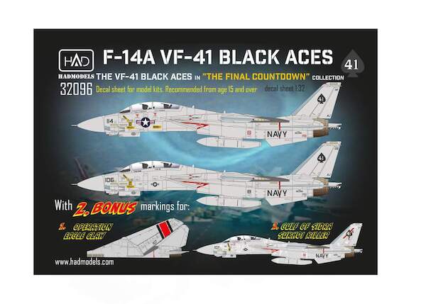 Grumman F14A (VF41 Black Aces "The final countdown" collection HAD32096