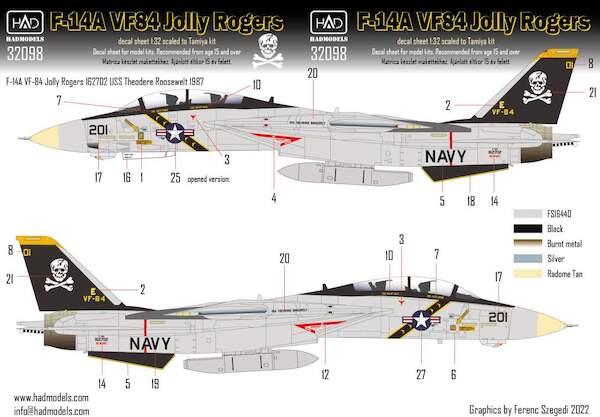 Grumman F14A (VF84 Jolly Rogers)  HAD32098