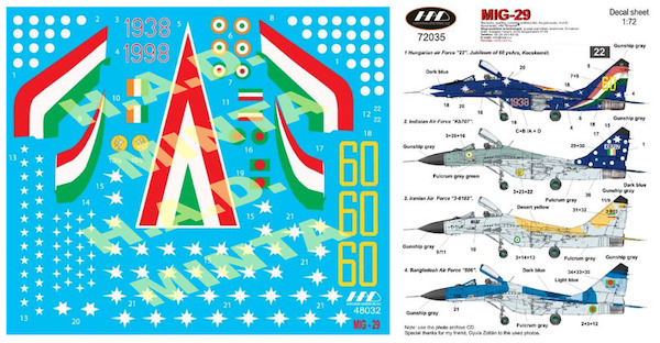 Mikoyan MiG29A Fulcrum (Hung. AF 1938-1998 jubileum, Indian AF, Iran AF, Bangladesh AF) HAD48032