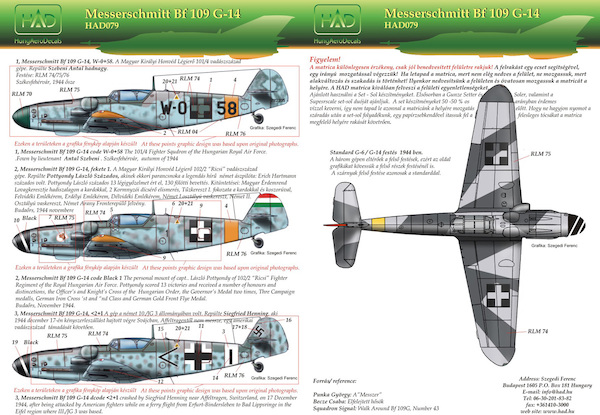 Messerschmitt BF109G-14 (Hungarian AF, Luftwaffe) HAD48079