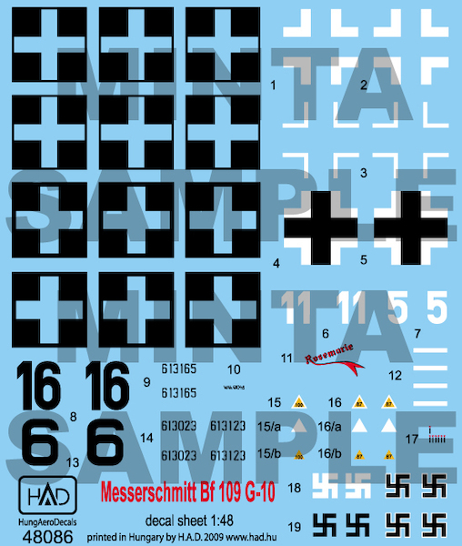 Messerschmitt Bf109G-10/U-2 (Hungarian Air Force, Luftwaffe)  HAD48086