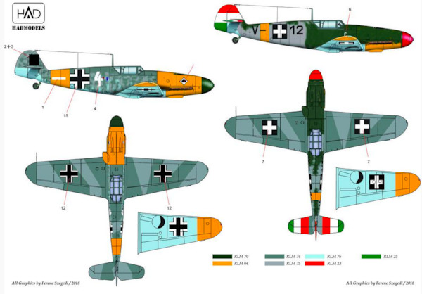 Messerschmitt BF109F-4 (Hungarian AF)  HAD48087