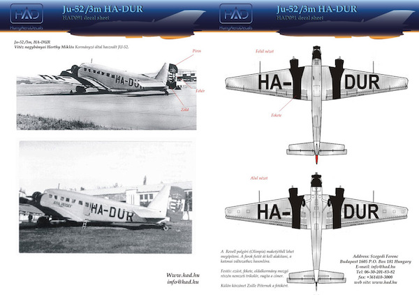 Junkers Ju52/3m (HA-DUR)  HAD48091