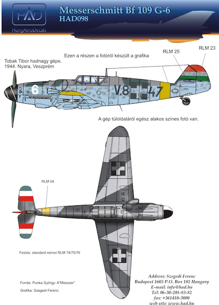Messerschmitt BF109G-6 (Tobak in memoriam) HAD48098