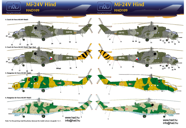 Mil Mi24 hind D (Hungarian AF, Czech AF)  HAD48109