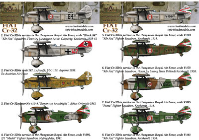 Fiat CR32 (Luftwaffe, Italian AF,Hungarian AF) HAD48117
