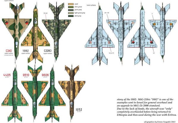 Mikoyan Mig21MF (Hungarian AF 4405,9606,9510, Indian AF C2283, Angolan AF C340, Ethiopian AF 1082, 1052) HAD48137