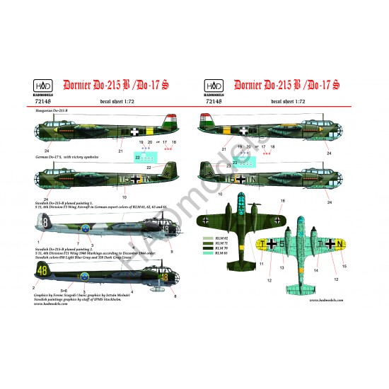 Dornier Do215B / Do17S (Hungarian AF, Swedish AF, Luftwaffe) HAD48146