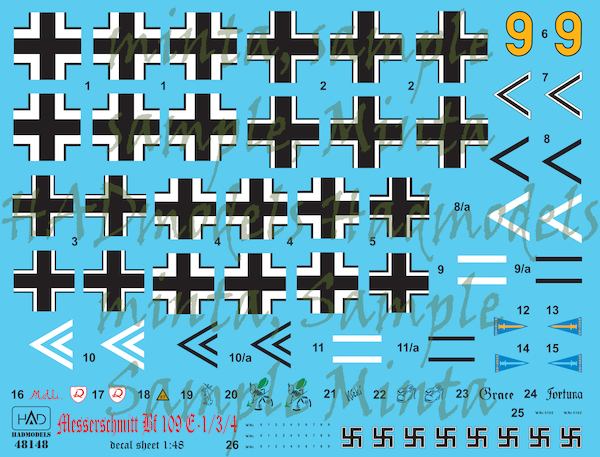 Messerschmitt BF109E-1/-3/-4 Part 1 HAD48148