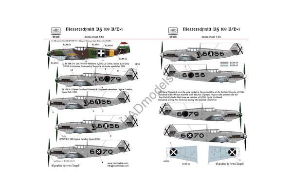 Messerschmitt BF109B/D-1 (Hungarian AF, Condor Legion) HAD48168