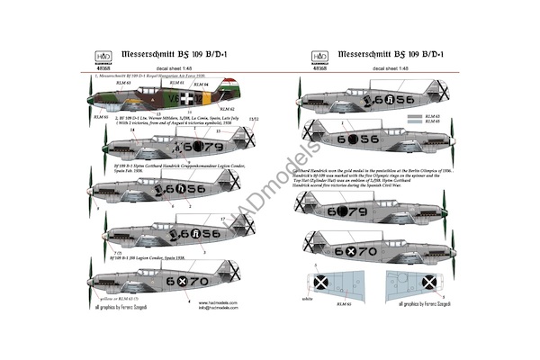 Messerschmitt BF109B/D-1 (Hungarian AF, Condor Legion)  HAD48168