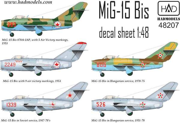 Mikoyan MiG15Bis Fagot (Hungarian AF, North Korea, USSR) HAD48207