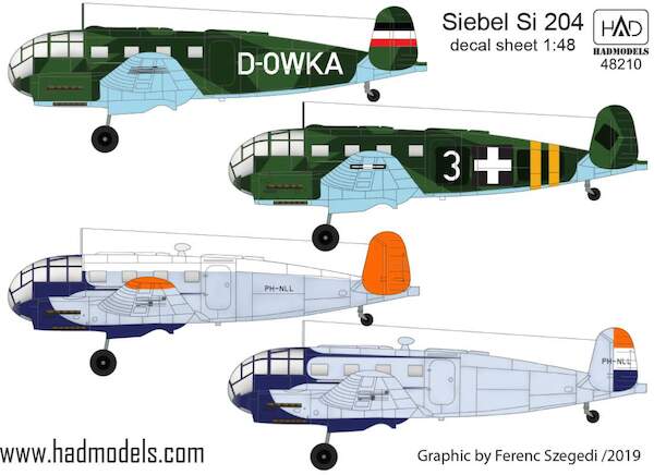 Siebel Si204D  (Hungarian AF, German Civil, DUTCH civil)  HAD48210