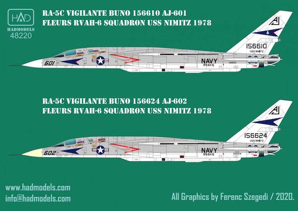 RA5C Vigilante (RVAH6 'Fleurs" USS Nimitz 1978)  HAD48220
