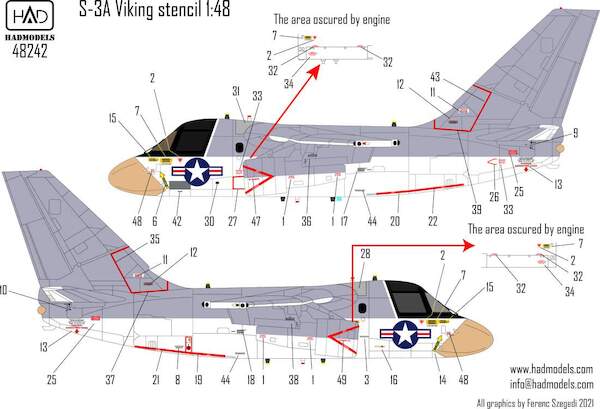 Lockheed S-3A Viking Stencil set HAD48242
