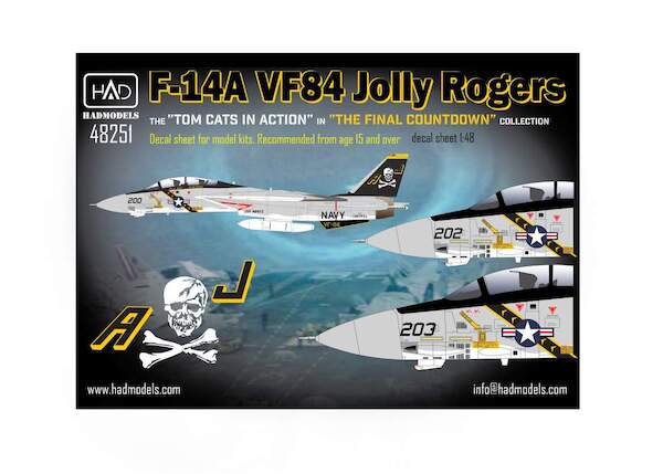 Grumman F14A Tomcat (VF84 "Jolly Rogers in action" "The Final Countdown") HAD48251