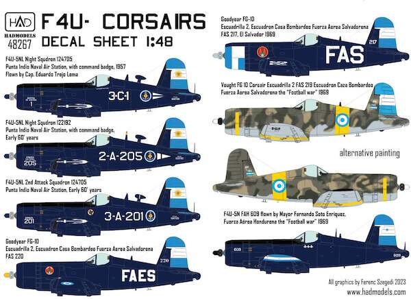 Vought F4U-5N/NL Corsair  Part 1 (Argentine Navy, Salvadorean AF, Honduras AF)  HAD48267