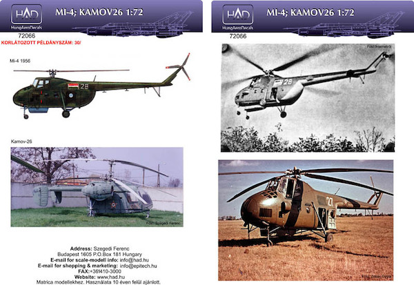 Mil Mi4 and Kamov KA26 (Hungarian AF) HAD72066