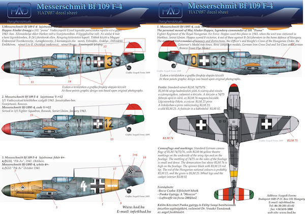 Messerschmitt Bf109F-4 part 2 (Hungarian Air Force, Luftwaffe) HAD72087