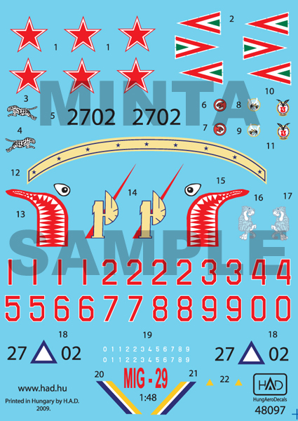 Mikoyan MiG29 Fulcrum (Hung AF, USSR AF, Myranmari 2702)  HAD72097