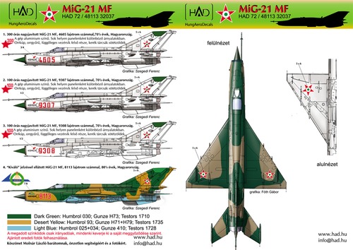Mikoyan MiG21MF Fishbed (Hung. AF)  HAD72113