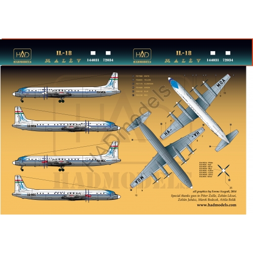 Ilyushin IL18 (Malev) HAD72134