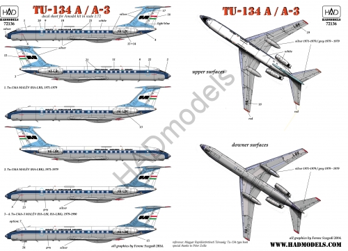 Tupolev Tu134A/A3   (Malev)  HAD72136