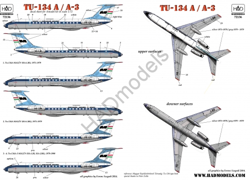 Tupolev Tu134A/A3 (Malev) HAD72136