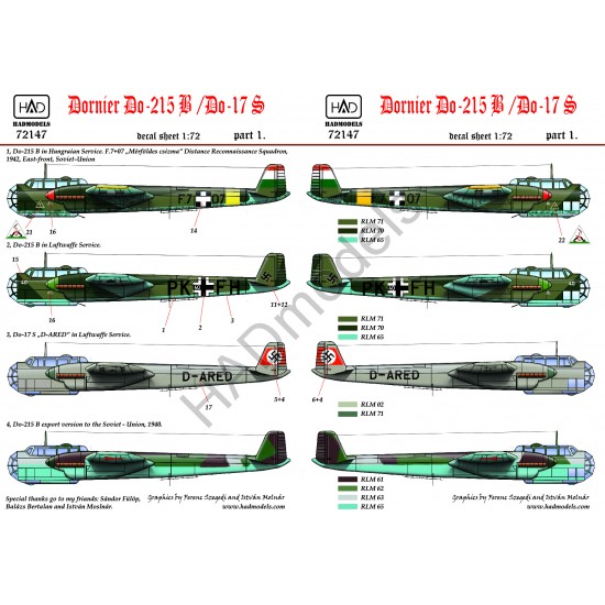 Dornier Do215B / Do17S (Hungarian AF, Russian AF, Luftwaffe)  HAD72147