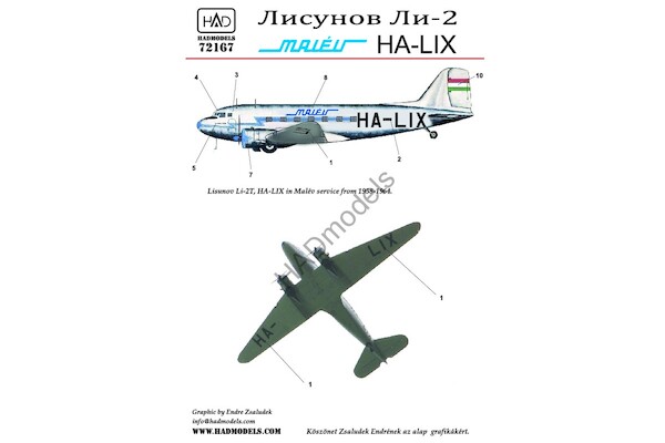 Lisunov Li2 (HA-LIX MALEV) HAD72167