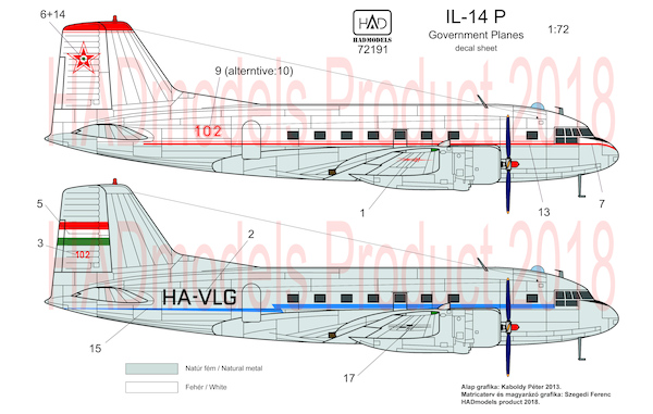 Ilyushin IL14P (Hungarian Government, Hungarian AF)  HAD72191