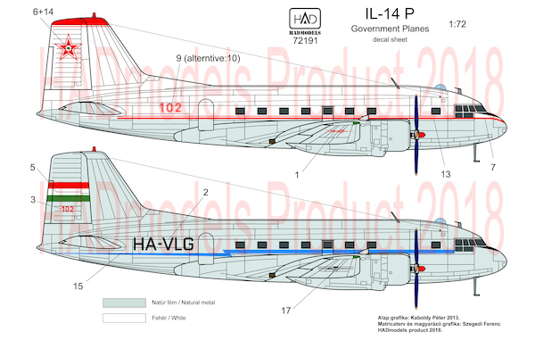 Ilyushin IL14P (Hungarian Government, Hungarian AF) HAD72191