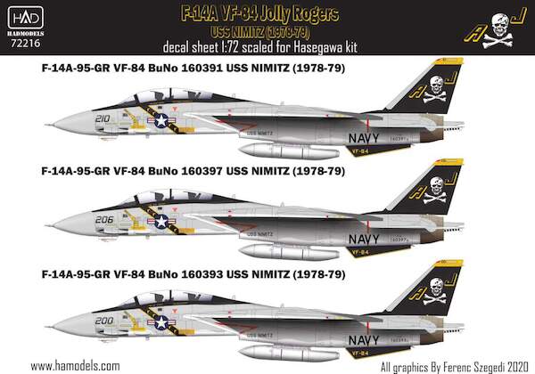 F14A Tomcat (VF84 Jolly Rogers USS Nimitz 1978-1979)  HAD72216