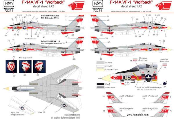 F14A Tomcat (VF1 "Wolfpack" USS Enterprise 1974-1975) HAD72218