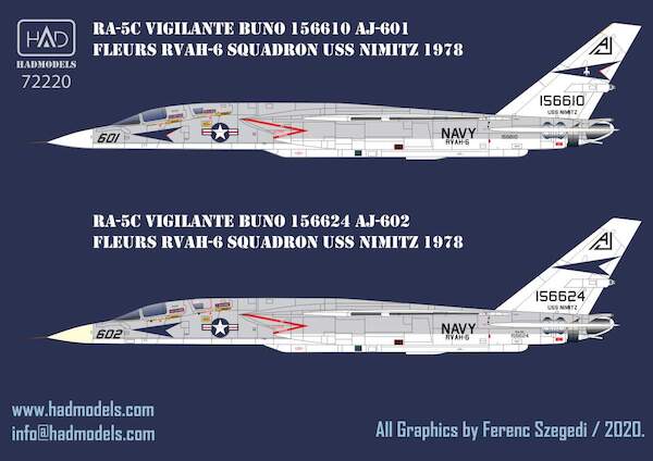 RA5C Vigilante (RVAH6 "Fleurs" USS Nimitz 1978)  HAD72220